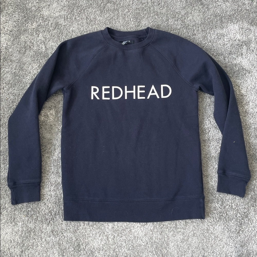 EC Brunette the Label "REDHEAD" Sweatshirt - Navy - Size XS/S